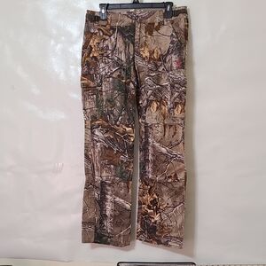 Game Winner Ladies Hunting Outdoor Cotton Camouflage Cargo Adj Waist Pants Sz M